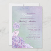 Hydrangea tuin bruiloft repetitie diner kaart (Voorkant)