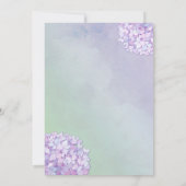 Hydrangea tuin bruiloft repetitie diner kaart (Achterkant)