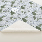 Hydrangea Tuin Monogram  Sherpa Deken (3/4)
