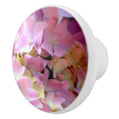 Hydrangea tuin roze bloemenblauw paarse bloemig keramische knop (Rechts)