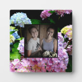 Hydrangea Tuin Roze paarse Blauw Groen Bloemen Fotoplaat (Voorkant)