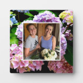 Hydrangea Tuin Roze paarse Blauw Groen Bloemen Fotoplaat (Voorkant)