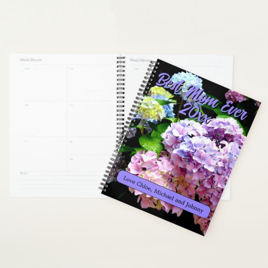 Hydrangea tuinroze blauw paarse floremgeschenk planner (Display)
