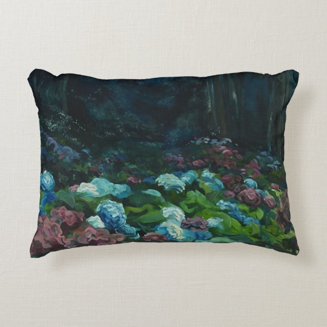 Hydrangea Twilight Accent Pillow Decoratief Kussen (Voorkant)