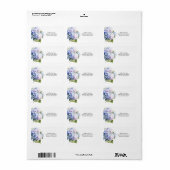 Hydrangea Verzendadres Label (Full Sheet)