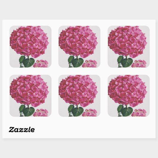 Hydrangea Vierkante Sticker (Vel)