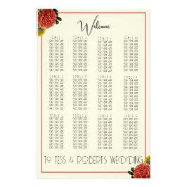Hydrangea Vintage BOHO Trouwstoelindeling Foto Afdruk