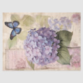  Hydrangea & Vlinder Decoupage Ephemera Tissuepapier (Voorkant)