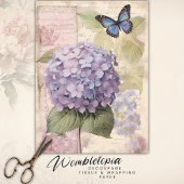 Hydrangea & Vlinder Decoupage Ephemera Tissuepapier