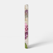 Hydrangea & Vlinderroze gepersonaliseerd Samsung Galaxy Hoesje (Linkerkant)