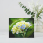 Hydrangea Vloeraanzin Inspirerend Briefkaart (Staand voorkant)