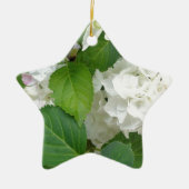 Hydrangea Vloergroene witte Natuur TuinPlanten Keramisch Ornament (Voorkant)