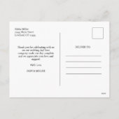 Hydrangea Vrijgezellenfeest Dank u Briefkaart (Achterkant)