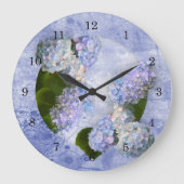 Hydrangea Wall Clock Grote Klok (Voorkant)