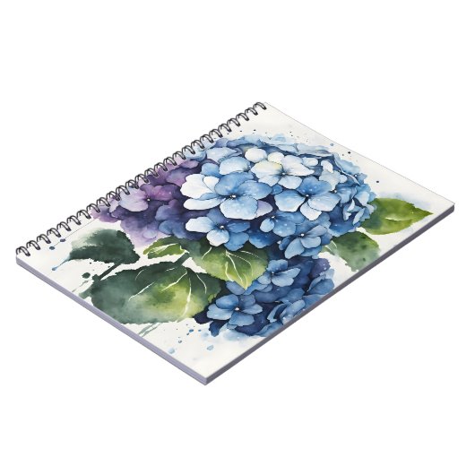 Hydrangea - Watercolor flowers Notitieboek (Linkerzijde)
