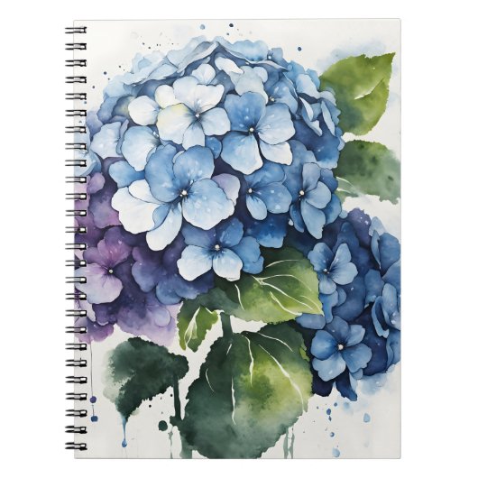 Hydrangea - Watercolor flowers Notitieboek (Voorkant)