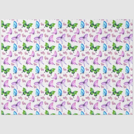 Hydrangea Watercolor Serie Ontwerp 5 Tissuepapier (Voorkant)
