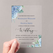 Hydrangea watercolor | wedding acryl uitnodigingen (Insitu (Draagbaar))