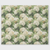 Hydrangea watercolour floral Boho retro flowers Cadeaupapier (Vlak)
