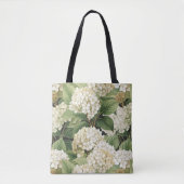 Hydrangea watercolour floral Boho retro flowers Tote Bag (Voorkant)