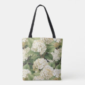 Hydrangea watercolour floral Boho retro flowers Tote Bag (Achterkant)