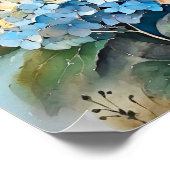 Hydrangea Waterverf Art Print (Hoek)