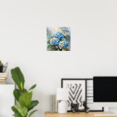 Hydrangea Waterverf Art Print (Thuiskantoor)