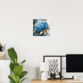 Hydrangea Waterverf Art Print (Thuiskantoor)