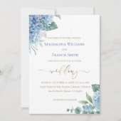 Hydrangea waterverf | bruiloft uitnodiging (Voorkant)