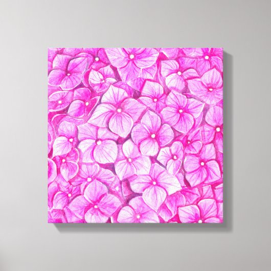 Hydrangea-waterverf Canvas Afdruk (Voorkant)