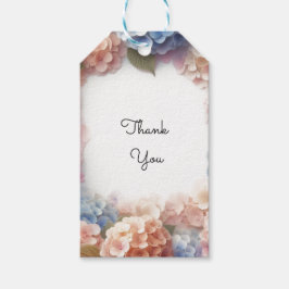 Hydrangea Waterverf Dank u Gift Labels Cadeaulabel