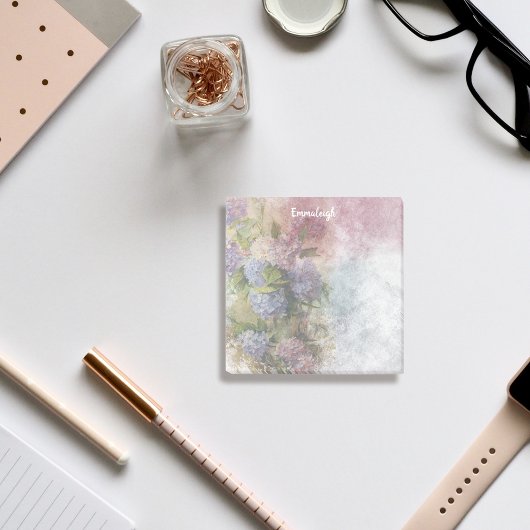 Hydrangea Waterverf Mix Monogram Post-it® Notes