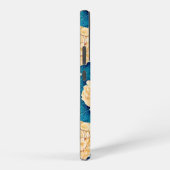 Hydrangea waterverf patroon, geel en blauw samsung galaxy hoesje (Rechterkant)