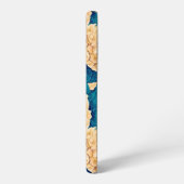 Hydrangea waterverf patroon, geel en blauw samsung galaxy hoesje (Linkerkant)