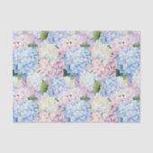 Hydrangea Waterverf print tissuepapier (Voorkant)