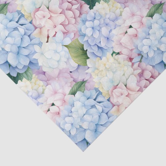 Hydrangea Waterverf print tissuepapier (Detail)