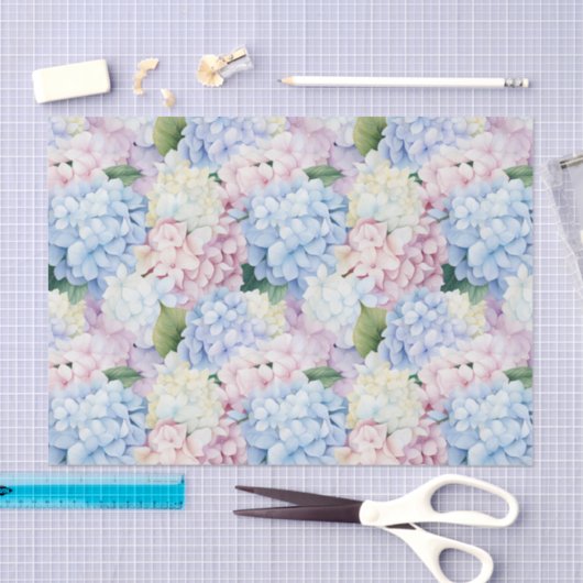 Hydrangea Waterverf print tissuepapier (Craft)