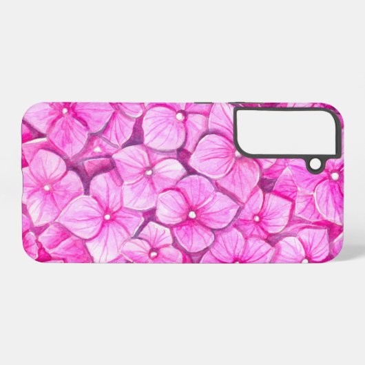 Hydrangea-waterverf Samsung Galaxy Hoesje (Achterkant horizontaal)