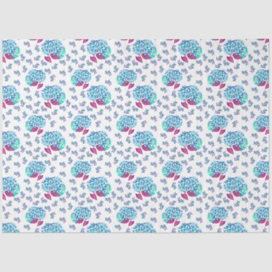 Hydrangea Waterverf Series Design 6 Tissuepapier (Voorkant)