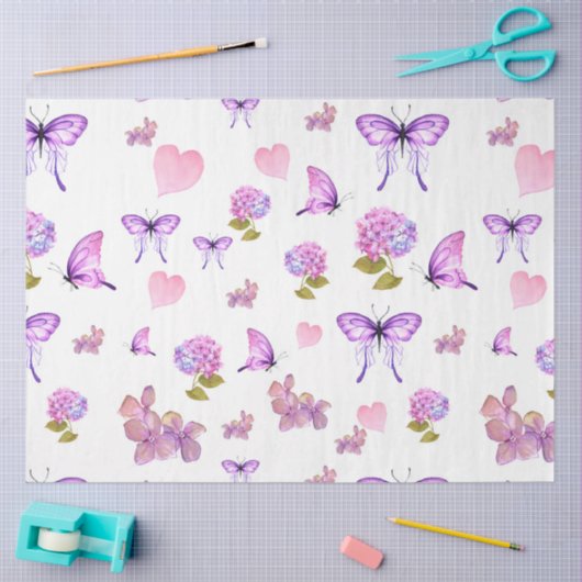 Hydrangea Waterverf Series Design 9 Tissuepapier (Craft)