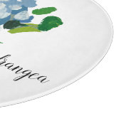 Hydrangea-Waterverf Snijplank (Hoek)