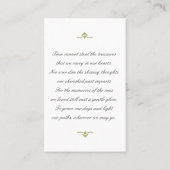 Hydrangea Waterverf Sympathy Memorial Fotokaart Visitekaartje (Achterkant)