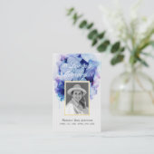 Hydrangea Waterverf Sympathy Memorial Fotokaart Visitekaartje (Staand voorkant)