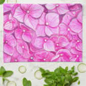 Hydrangea-waterverf Theedoek (Gevouwen)