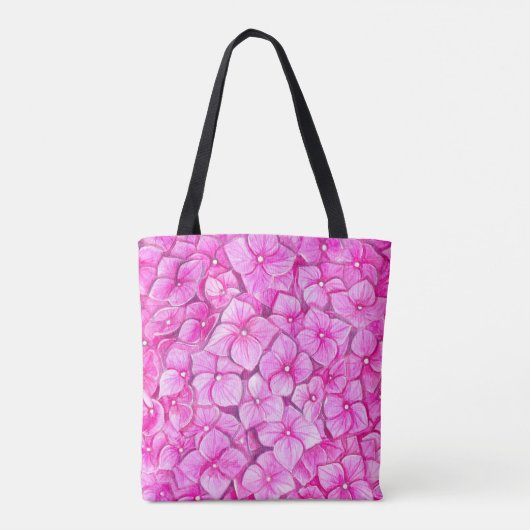 Hydrangea-waterverf Tote Bag (Achterkant)