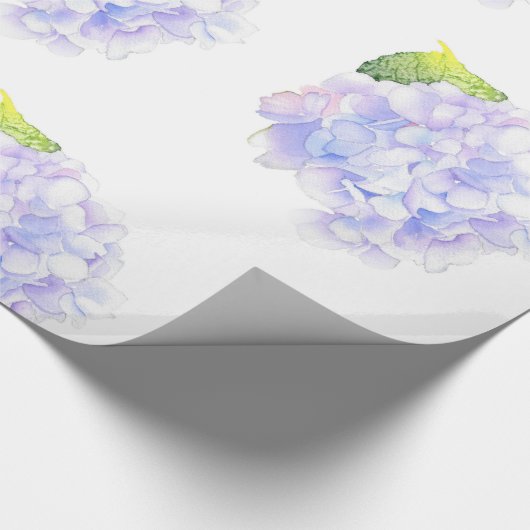 Hydrangea Waterverf vignetpatroon Cadeaupapier (Hoek)