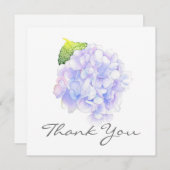 Hydrangea Waterverf Vignette Hartelijk dank Bedankkaart (Voorkant / Achterkant)