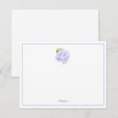 Hydrangea Waterverf Vignette Notitiekaartje (Voorkant / Achterkant)