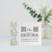 Hydrangea Weathered Wood Wedding Save the Date Aankondigingskaart (Staand voorkant)