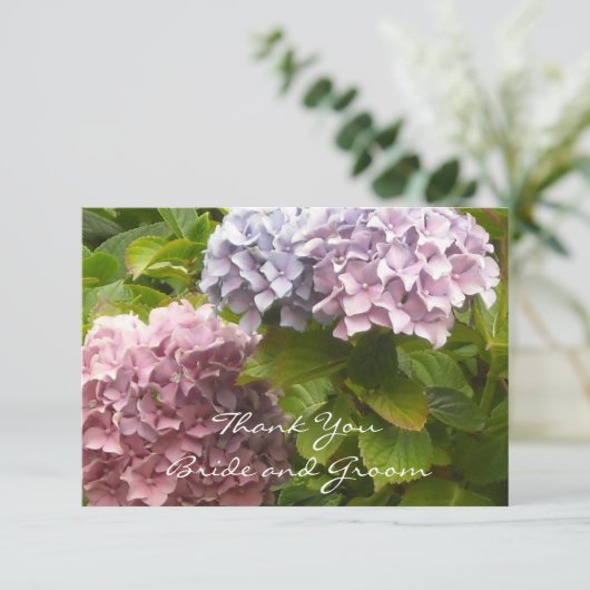 Hydrangea Wedding Bedankt (Staand voorkant)